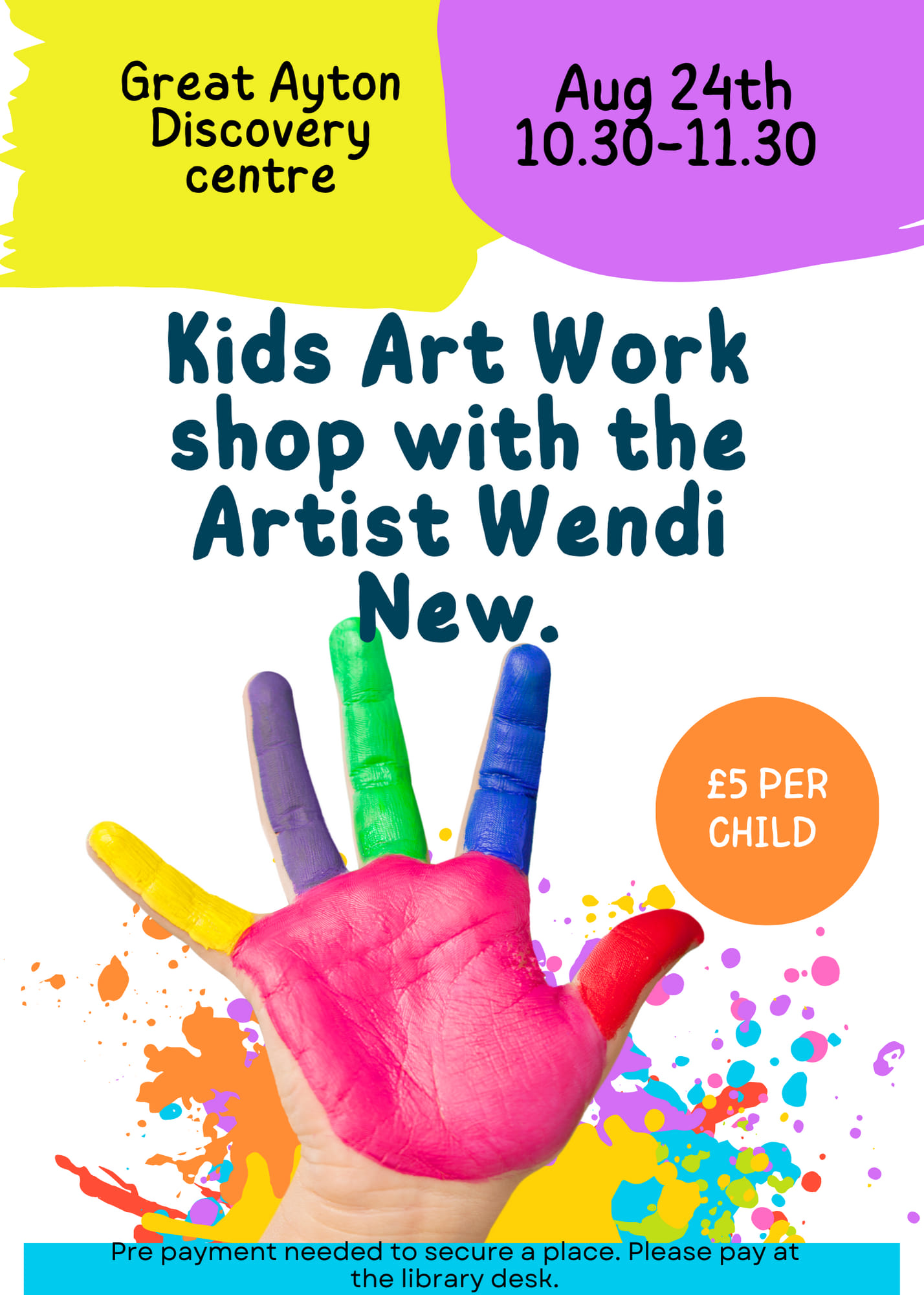 Kids art workshop at Great Ayton Discovery Centre